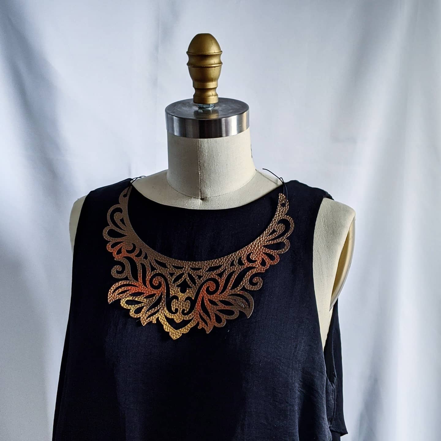 Gold Statement - Felt Necklace