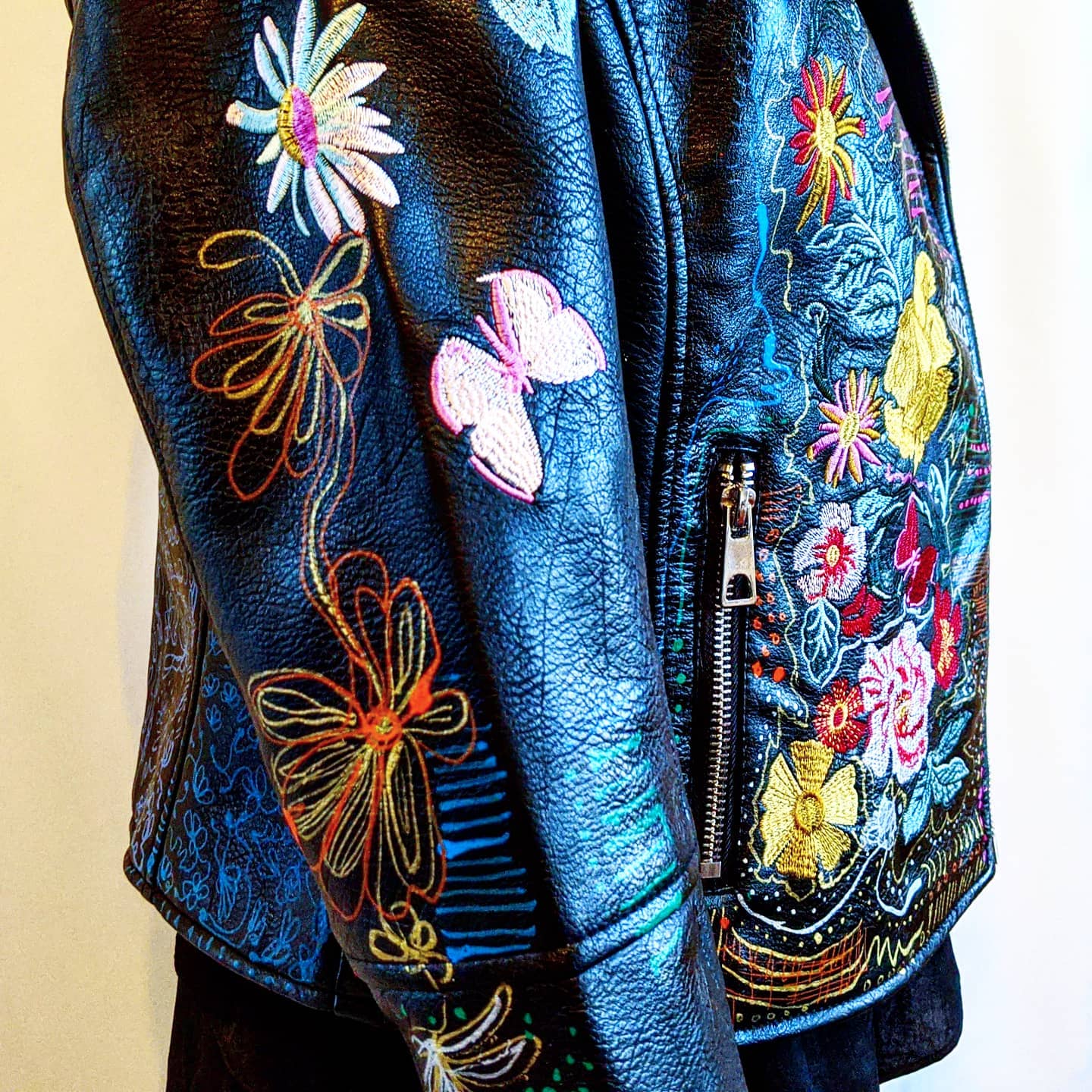 Flower Power - Statement Moto Jacket