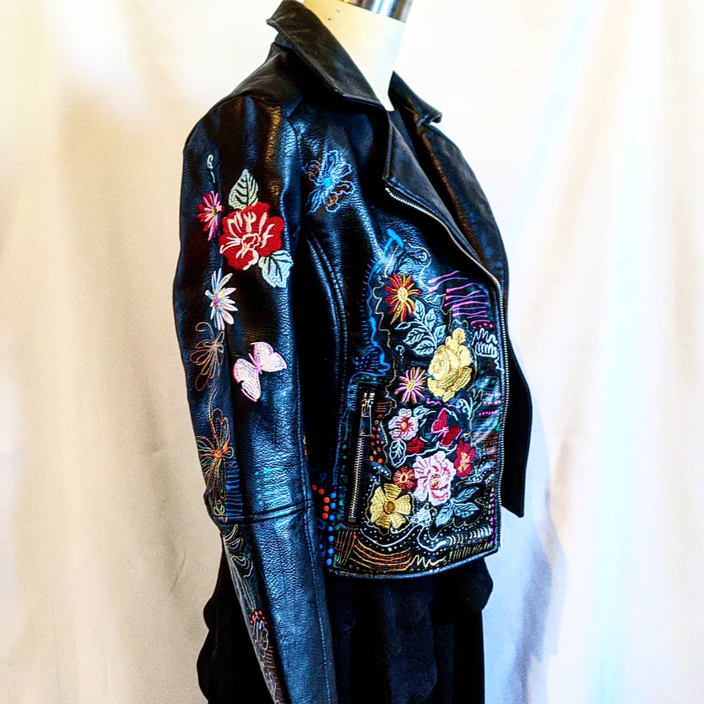 Flower Power - Statement Moto Jacket