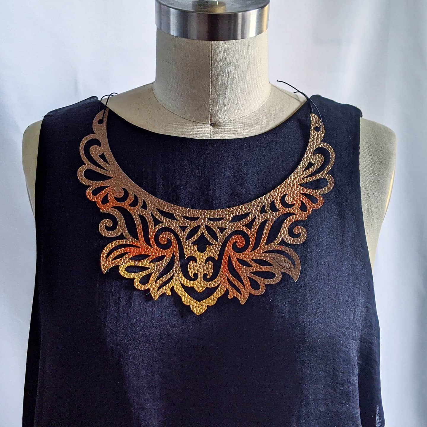 Gold Statement - Felt Necklace