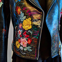 Load image into Gallery viewer, Flower Power - Statement Moto Jacket
