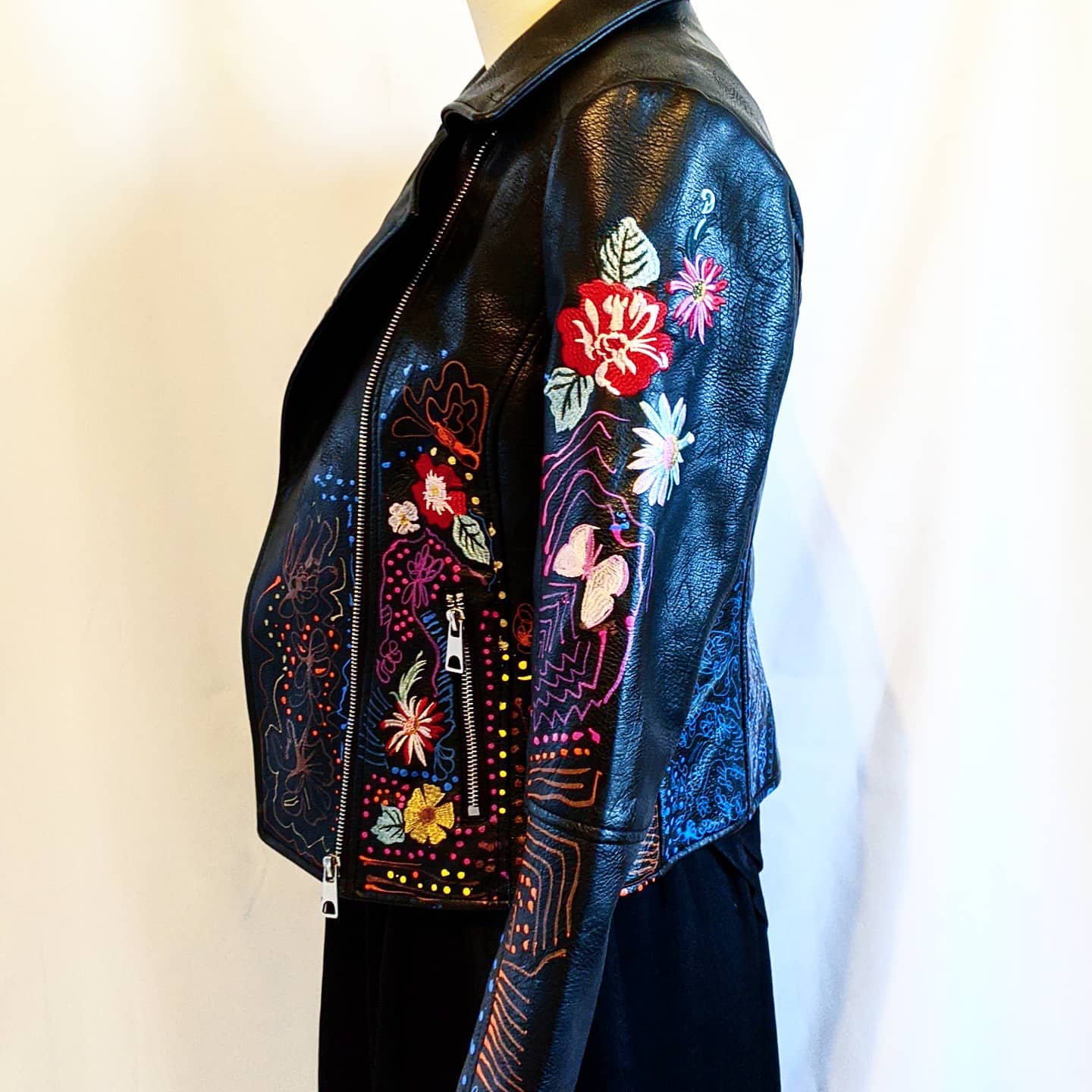 Flower Power - Statement Moto Jacket