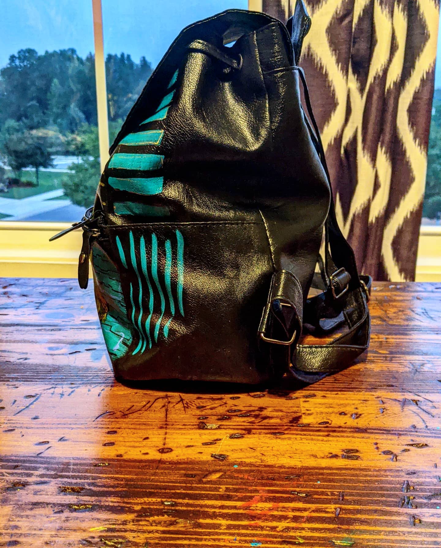 The Bag Lady - Hand Painted Backpack