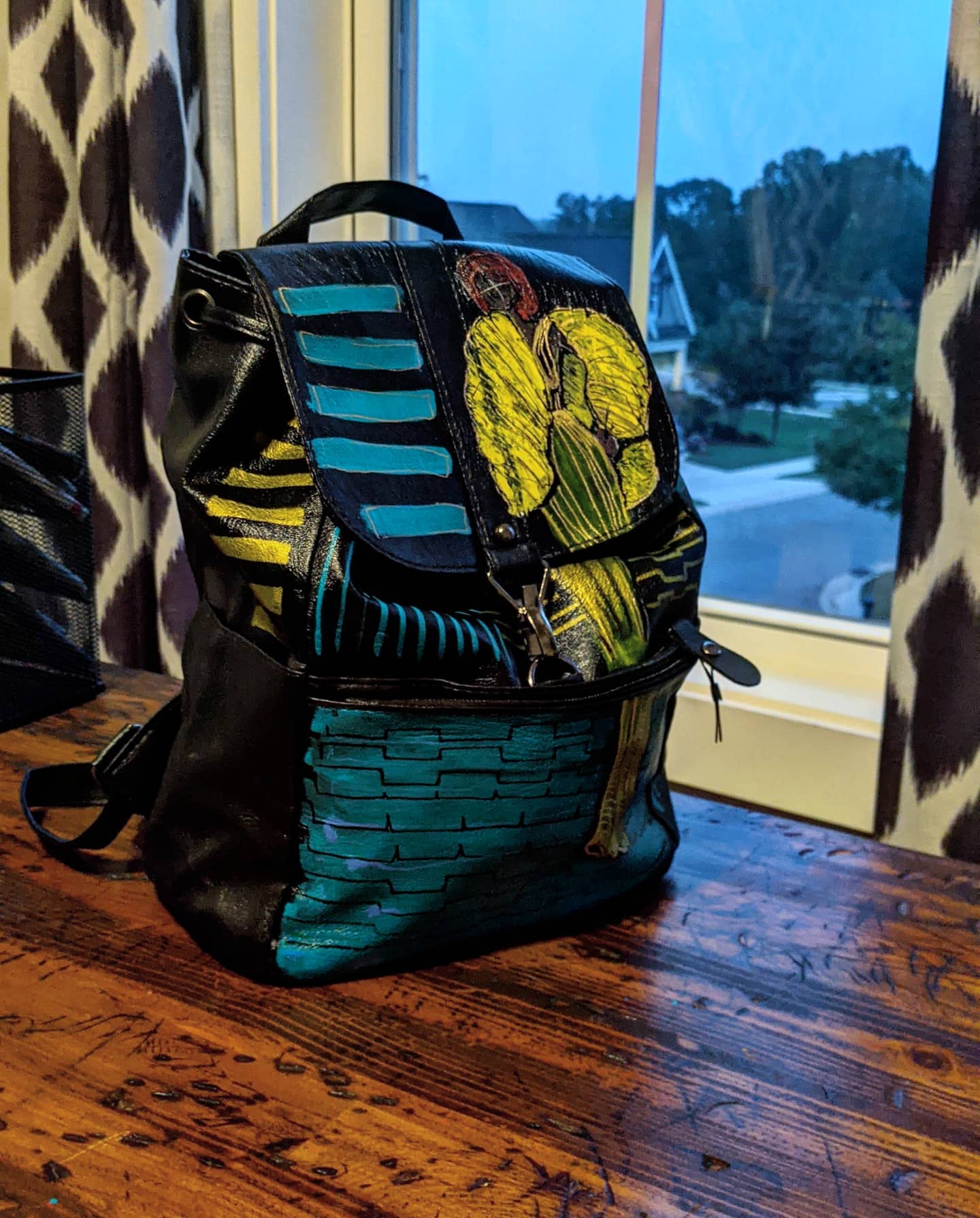 The Bag Lady - Hand Painted Backpack