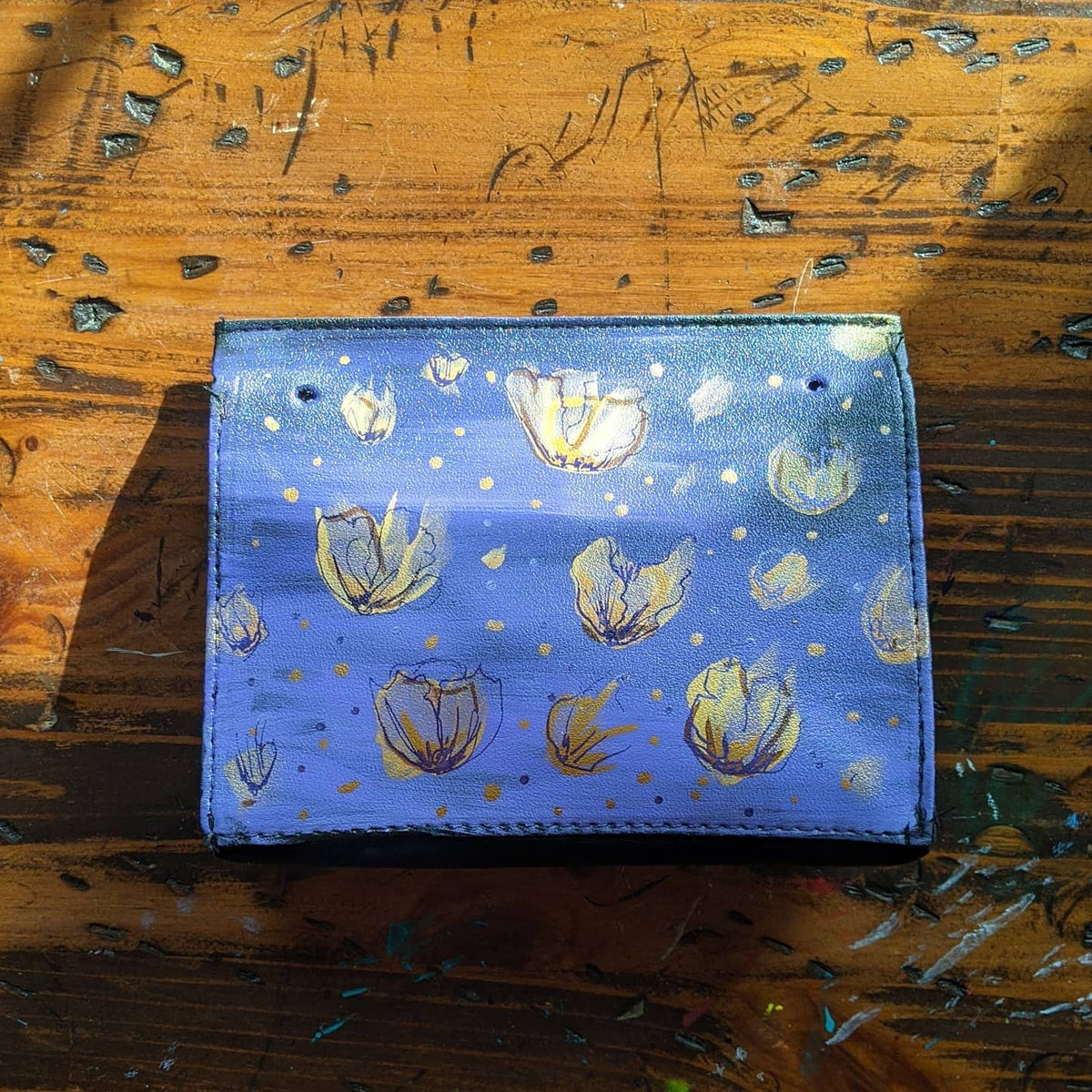 Ombre Purple Flowers- Hand Painted Bag – Jen Stone Design