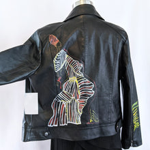 Load image into Gallery viewer, Bold with Stripes - Statement Moto Jacket

