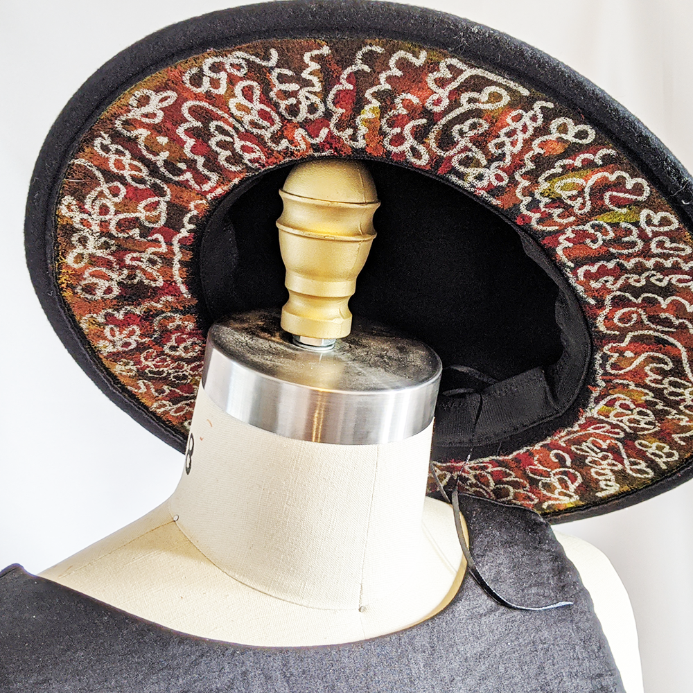 Fedora hat with fall flowers