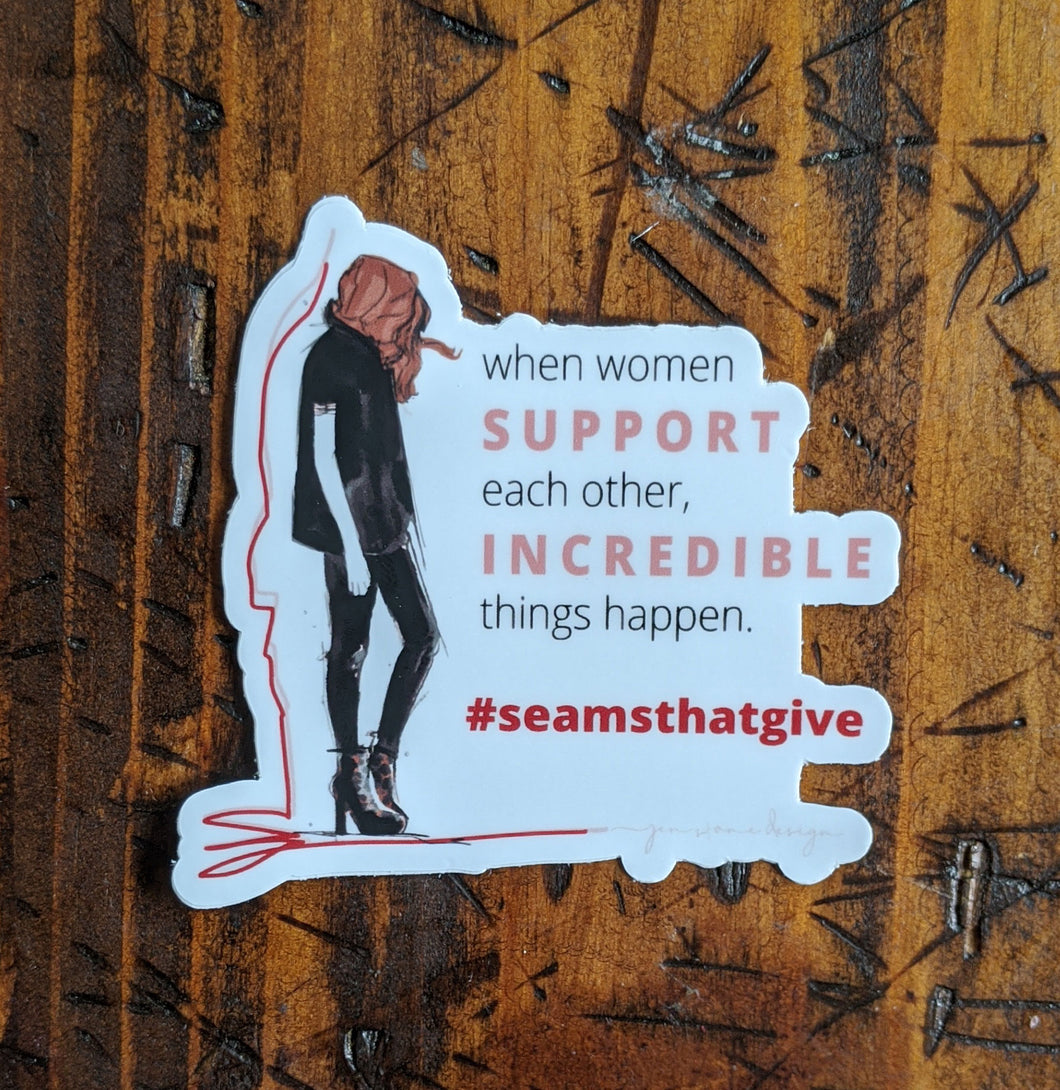 Women Supporting Women - Black Outfit Sticker