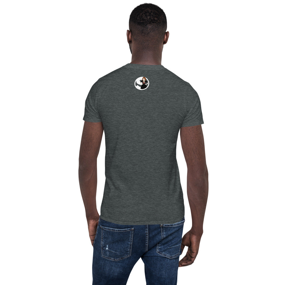 The future is female dark gray unisex t-shirt with graphic