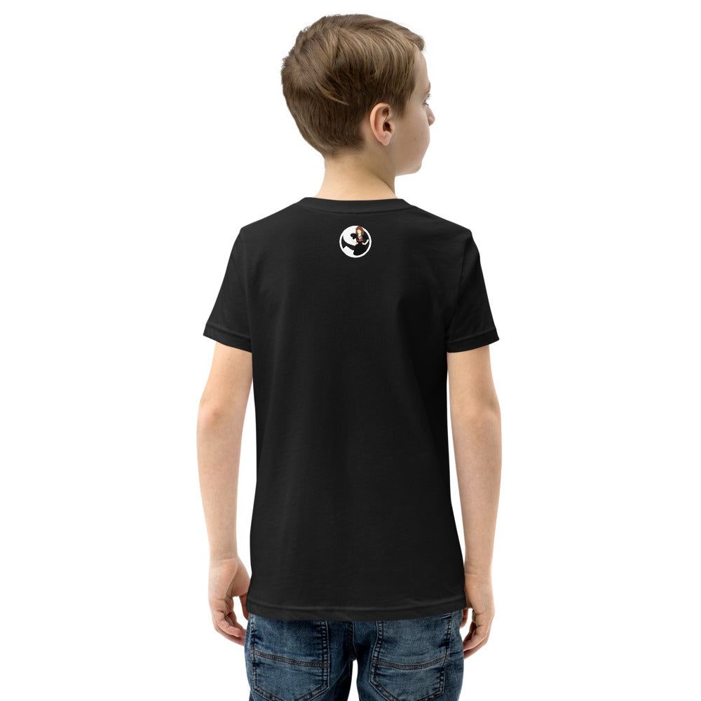 The future is female back black youth t-shirt with graphic