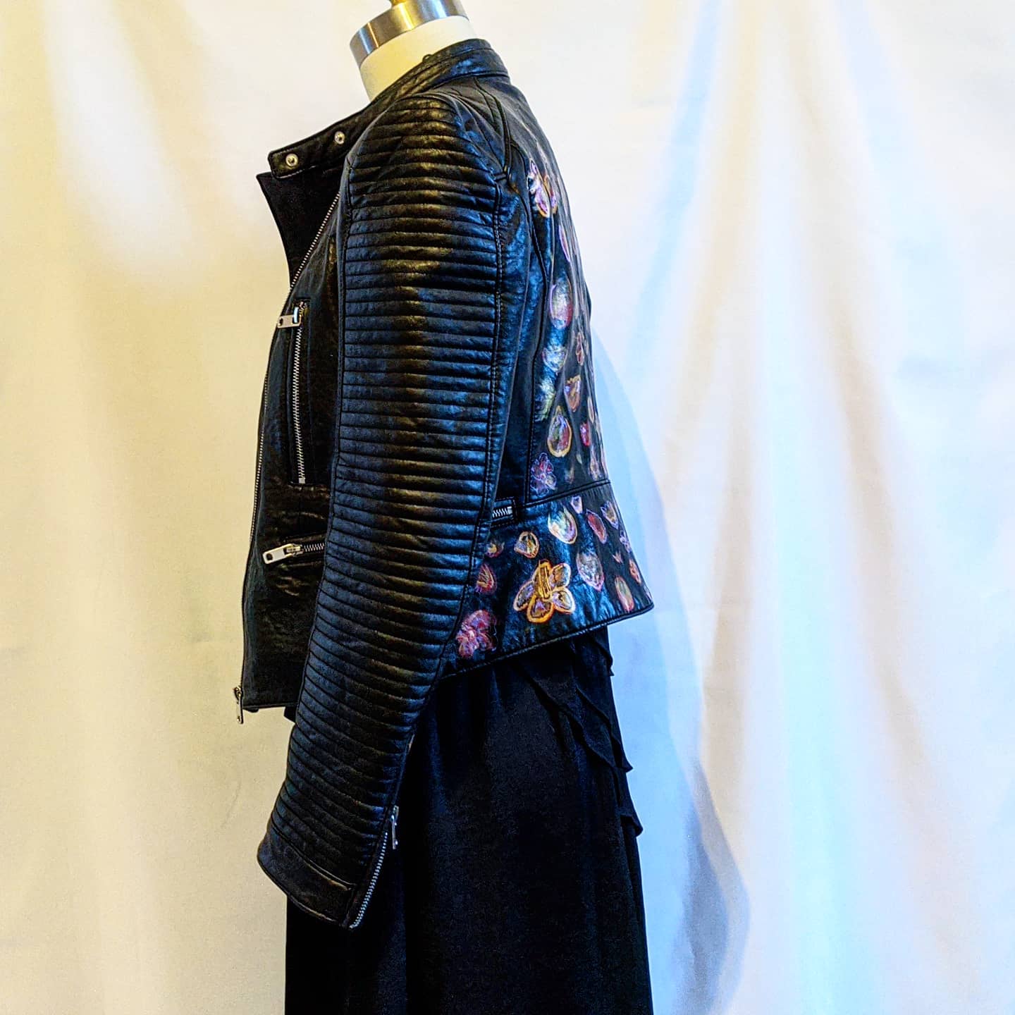 Purple Bloom - Statement Moto Jacket