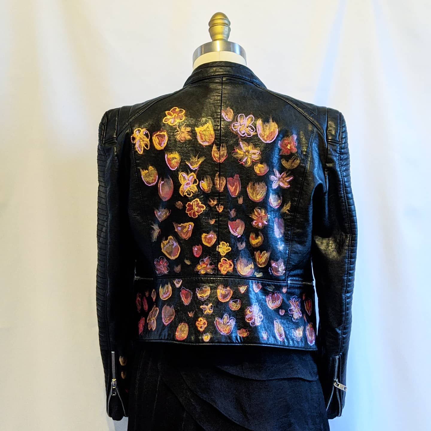 Purple Bloom - Statement Moto Jacket