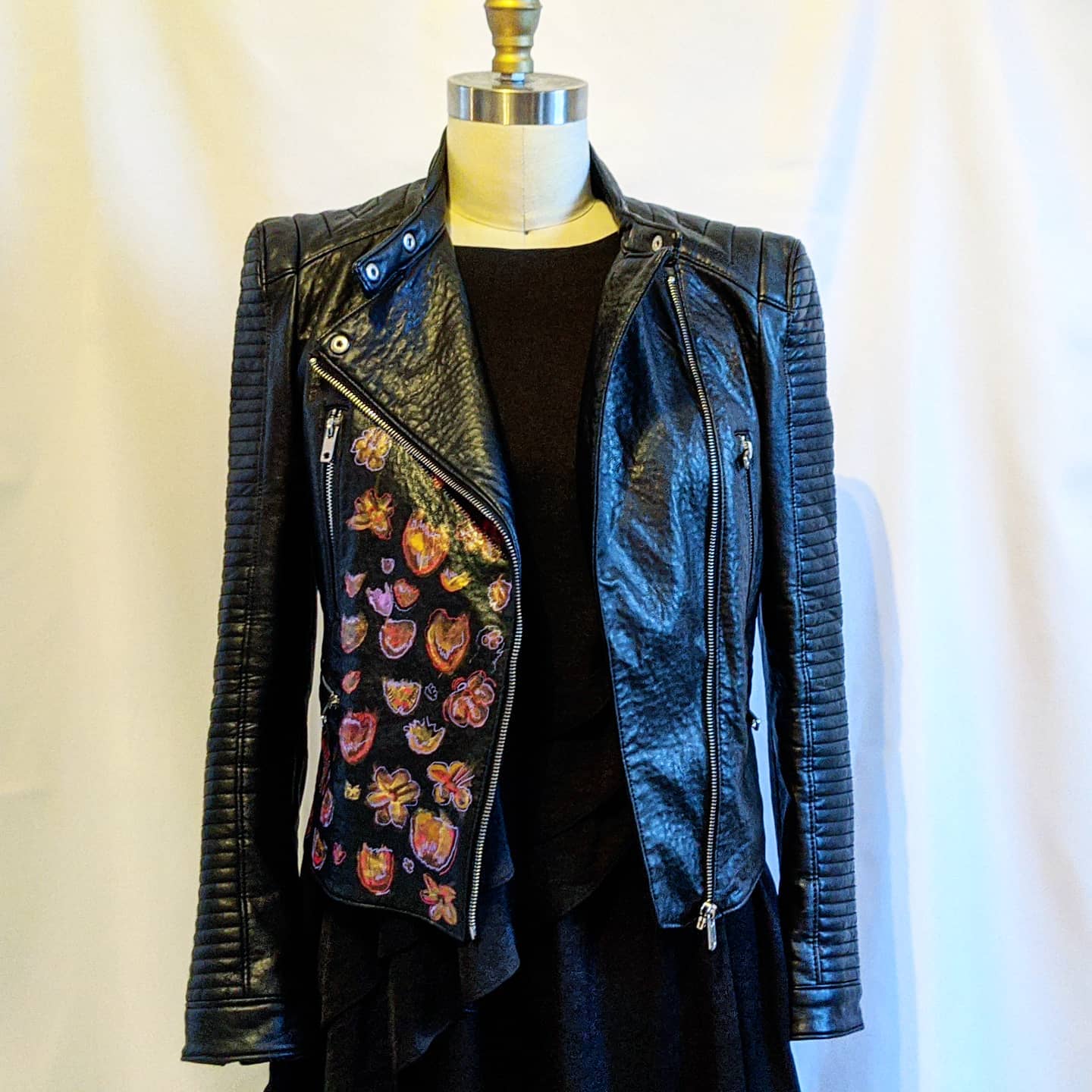 Purple Bloom - Statement Moto Jacket