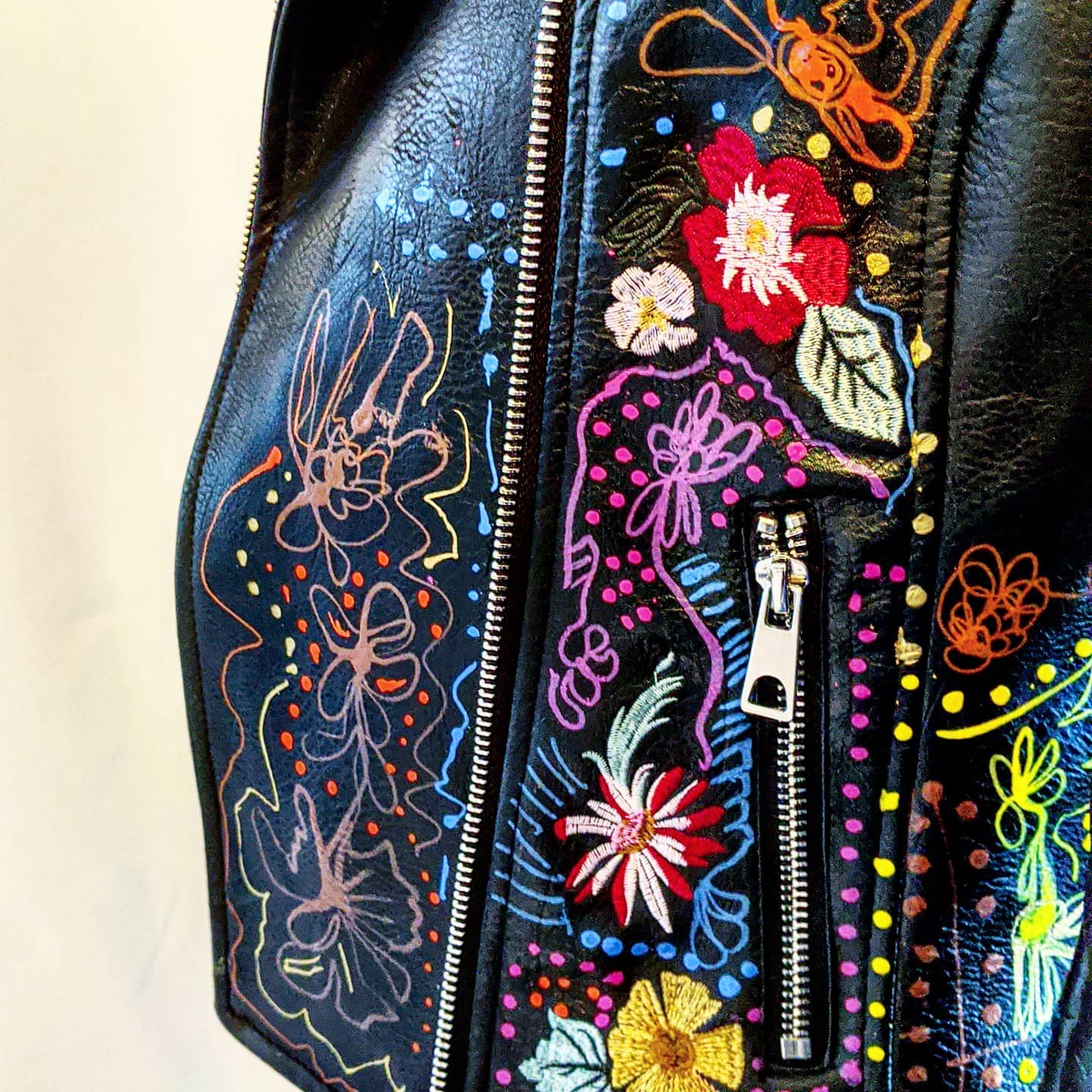 Flower Power - Statement Moto Jacket