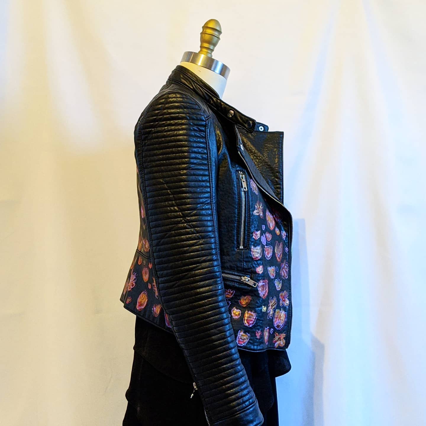 Purple Bloom - Statement Moto Jacket