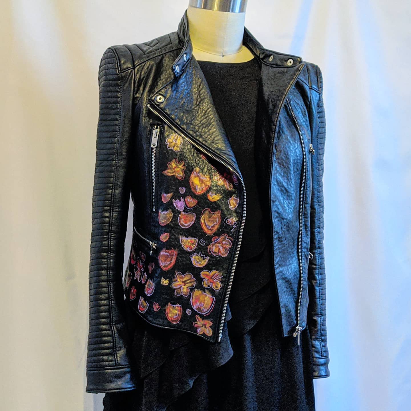 Purple Bloom - Statement Moto Jacket