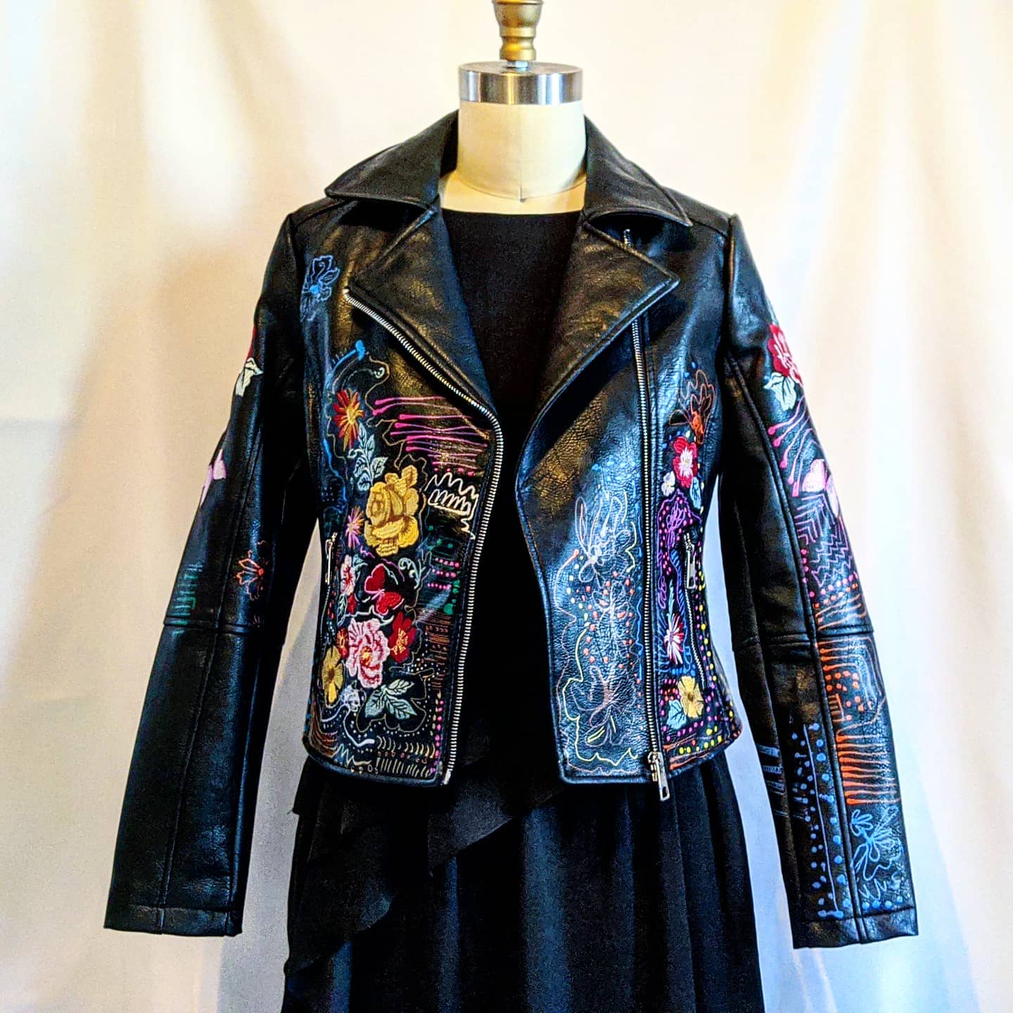 Flower Power - Statement Moto Jacket