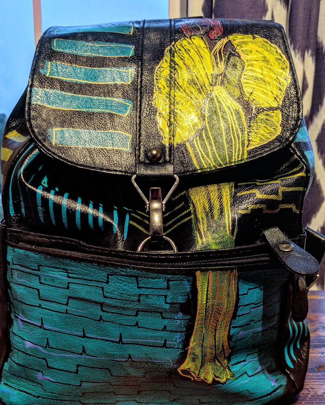 The Bag Lady - Hand Painted Backpack