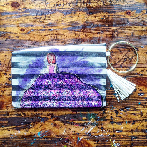 Purple Gown - Hand Painted Bag