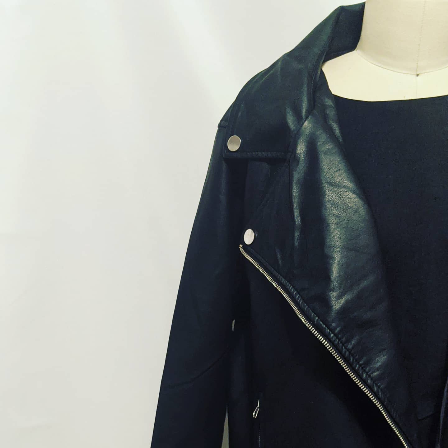 Blue Ombre Paint Chip - Statement Moto Jacket