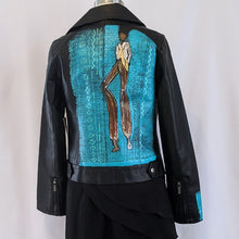Load image into Gallery viewer, Blue jacket hand painted back
