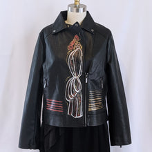 Load image into Gallery viewer, Bold with Stripes - Statement Moto Jacket
