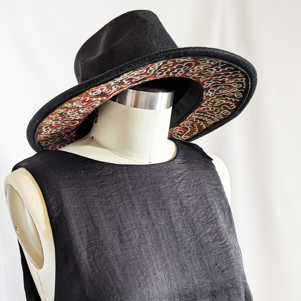 Fedora hat with fall flowers