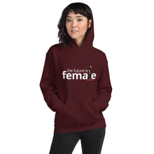 Load image into Gallery viewer, The future is female burgundy hoodie with graphic
