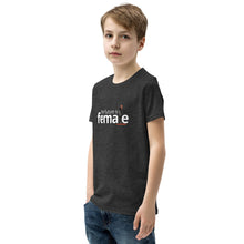 Load image into Gallery viewer, The future is female gray youth t-shirt with graphic

